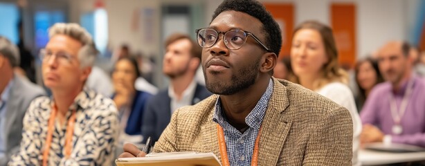 Engaged Professional Listening at Conference