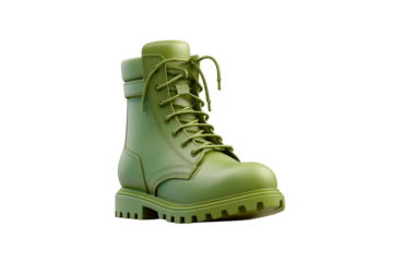 Stylish Olive Green Leather Combat Boots for Rugged Adventures