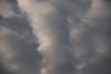 Dark gray clouds fill the sky, creating a moody and overcast atmosphere