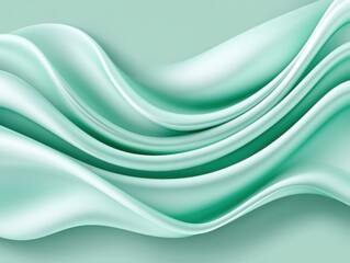Obraz premium Abstract mint green flowing fabric