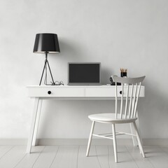Bright, clean workspace adorned with Scandinavian design elements.