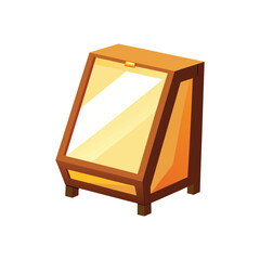 Vintage wooden display case with glass front