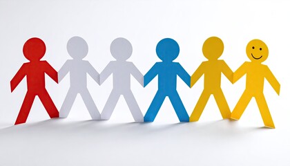 Paper people linked together