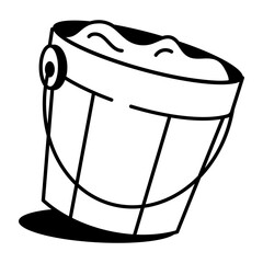 A hand drawn style icon showing wooden barrel
