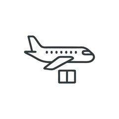 Air Freight Icon Depicting Transportation of Goods by Plane Minimalist Logistics Symbol for Cargo Shipping and Delivery Services