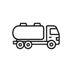 A Striking Truck Vector Graphic Featuring a Tanker Truck Design for Transportation and Logistics Related Visual Content