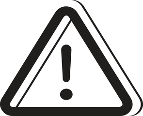Warning danger triangle icon in line set isolated on transparent background hazardous vector apps and website material symbol in trendy style.