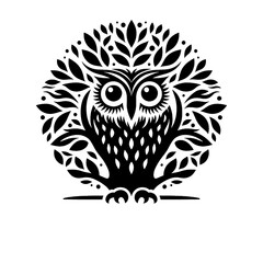 Fototapeta premium owl on a white background