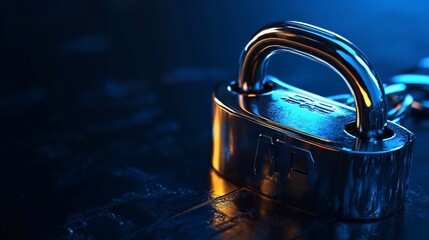 Close-up of a Metal Padlock, Symbolizing Security and Protection