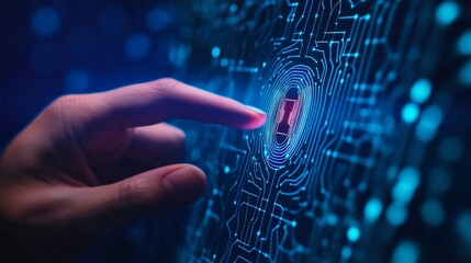 Futuristic Biometric Authentication: Finger Touching Digital Security Scan