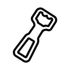 Bottle Opener Outline Vector Illustration