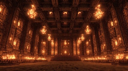 Fototapeta premium Grand hall, warm light