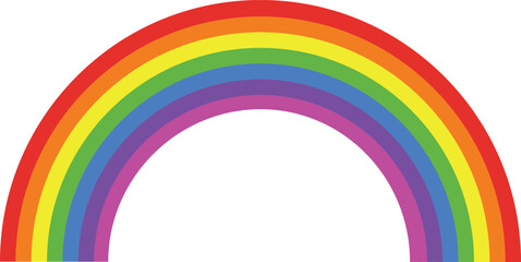 Colorful rainbow or color spectrum flat icon for apps and websites