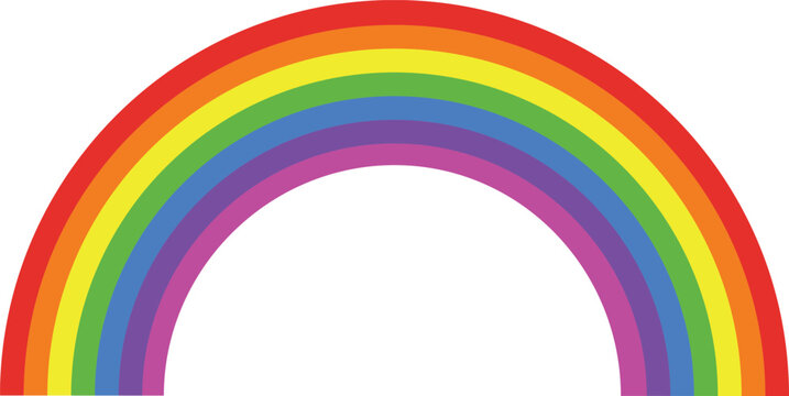 Fototapeta Colorful rainbow or color spectrum flat icon for apps and websites