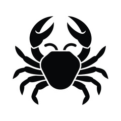 Crab With Claws Outline Vector Illustration