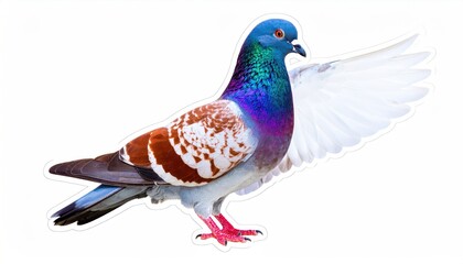 Obraz premium Pigeon with outstretched wings