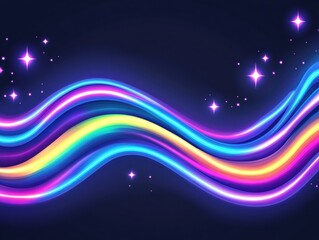 Abstract Neon Wave Background