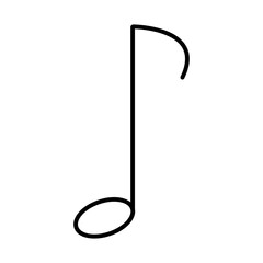 Music icon. Music note thin line icon. Vector pictogram