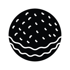 Falafel Ball Outline Vector Illustration
