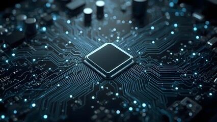 Modern Integrated Circuit Design | Close-Up of Advanced Microchip Technology	