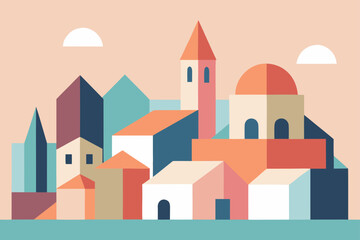 Fototapeta premium vector illustration of a castle