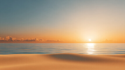 open space background of sunset on the beach over the sea
