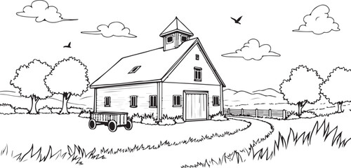 Rustic Farmhouse Landscape Set