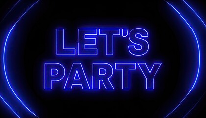 Obraz premium Neon party text graphic (1)