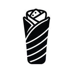 Wrap With Visible Filling Outline Vector Illustration