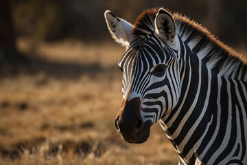 Naklejka premium portrait of zebra