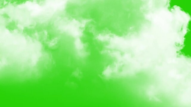 Graceful Floating Clouds on Green Screen - Ultra HD Chroma Key Backdrop (Loopable). Moving Clouds Green Screen motion graphic video, Animated Sky Background, Chroma Key Clouds, Storm Cloud Overlay 4K.
