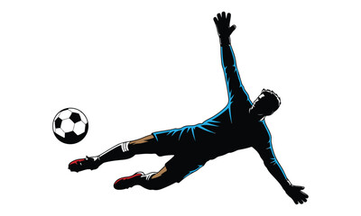  Dynamic Goalkeeper Save: Football Soccer Action