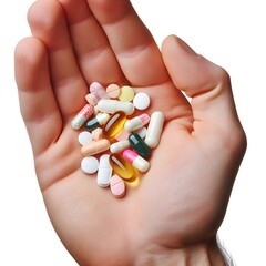 hands holding pills