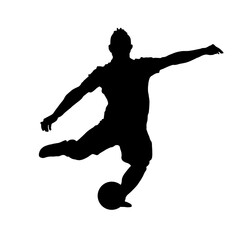 silhouette of a footballer