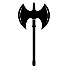 Black double headed battle axe double headed axe weapon