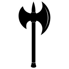 Black double bladed battle axe weapon medieval