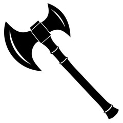 Black double headed battle axe double headed axe weapon