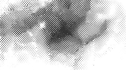 Abstract pattern of black dots and lines on white background vector