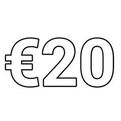 euro sign on a white background €20