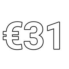 euro sign on a white background €31