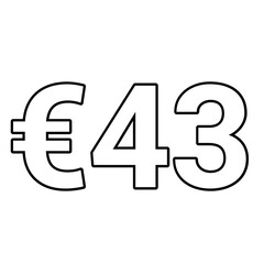 euro sign on a white background €43