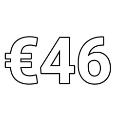 euro sign on a white background €46