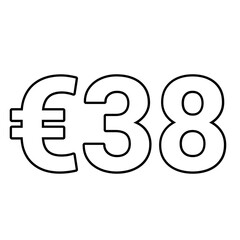 euro sign on a white background €38