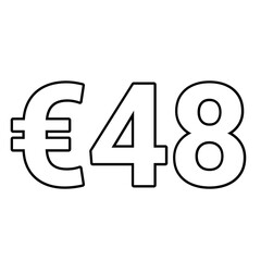 euro sign on a white background €48