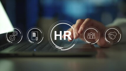 Human resource management (HR) concept. recruitment, leadership and teambuilding. Search and select candidates for jobs. Process of recruiting people to work for the organization