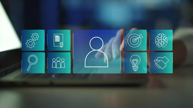 Human resource management (HR) concept. recruitment, leadership and teambuilding. Search and select candidates for jobs. Process of recruiting people to work for the organization