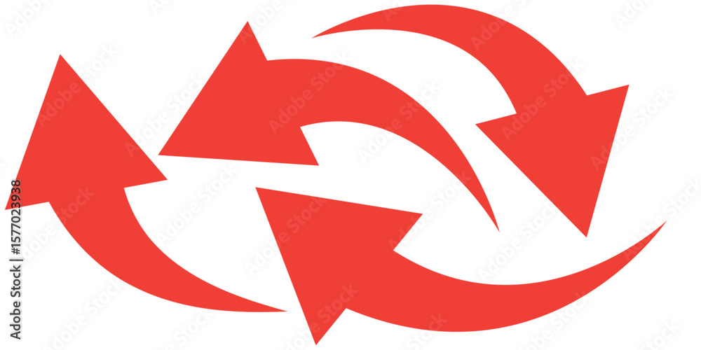 Sticker curved arrow icon vector set. collection of colorful right direction arrows symbol design.