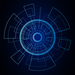 Sci fi futuristic user interface, HUD, Technology abstract background , Vector illustration.	
