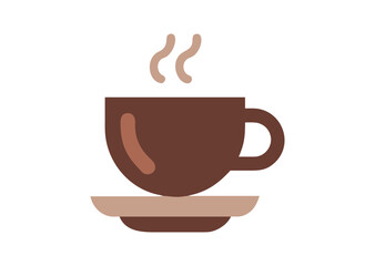 Obraz premium Coffee cup Vector, Coffee cup Icon Illustration