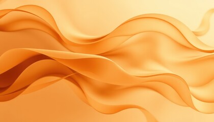 Fototapeta premium Abstract orange flowing lines, modern background design with light and shadows